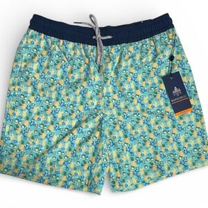 Rainforest Quick-Dry Swim Trunks Cocktail Print Swim Trunks Aruba Blue Sz S
